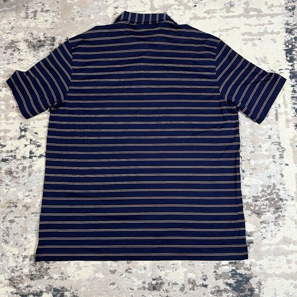 Masters Golf Polo Shirt Mens 2XL XXL Blue Pink Striped Pima Cotton Jersey - Picture 8 of 11
